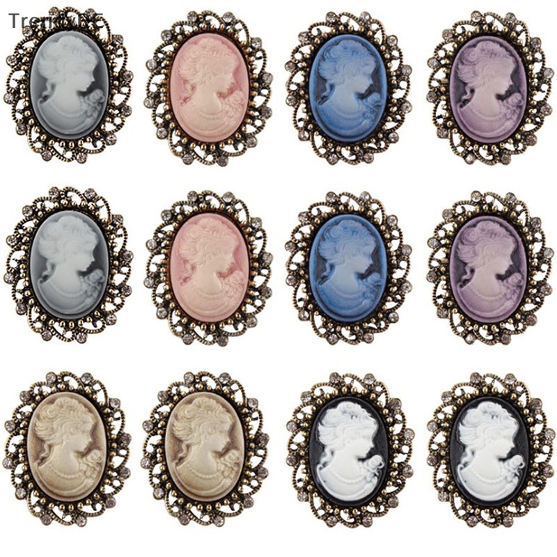 Ghim Cài Áo Hình Tượng Nữ Thần Tự Nhiên Đính Đá Phong Cách Gothic Thời Trang