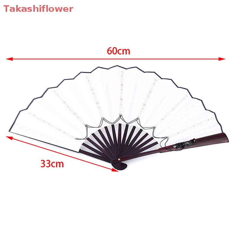 (Takashiflower) Quạt Nhảy Múa Có Đèn LED Phát Sáng Ban Đêm Cho Lễ Hội / Giáng Sinh / Tiệc Tùng /