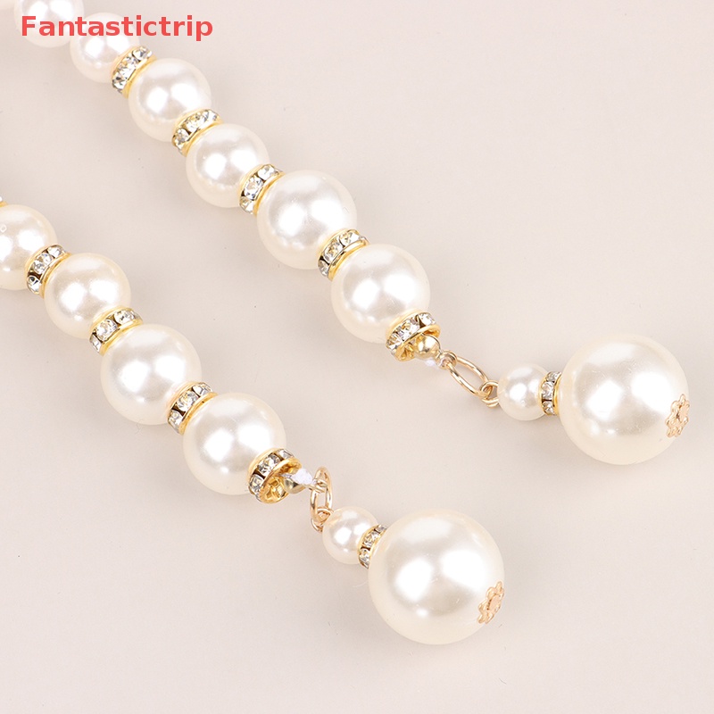 Thắt Lưng Dây Xích Đính Ngọc Trai Kim Loại Thanh Lịch Cho Nữ