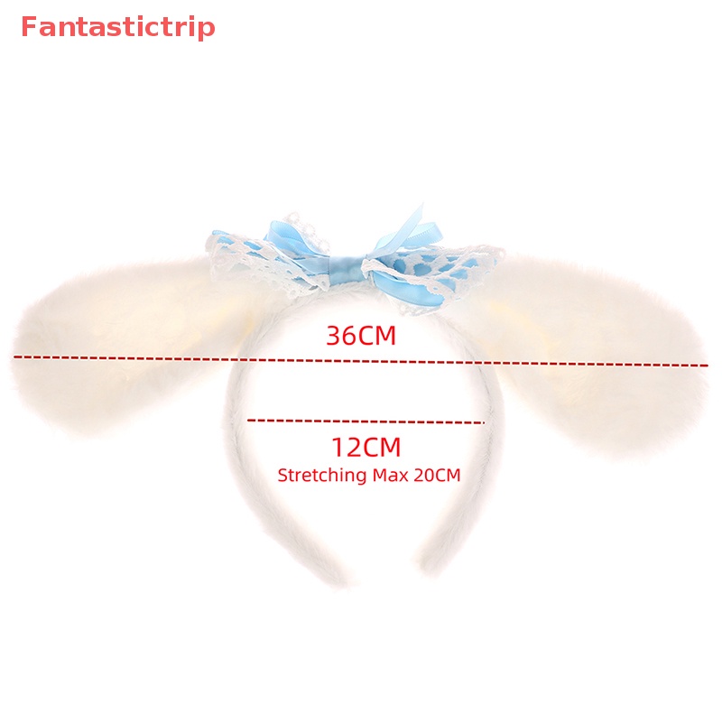 Băng Đô Cài Tóc Hình Tai Cún Hoạt Hình Bằng Lông Nhung Dễ Thương Xinh Xắn