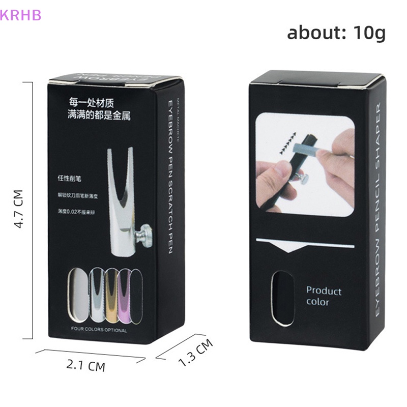 Bút Chì Vẽ Lông Mày Hai Đầu Hình Chữ U Bằng Kim Loại Kèm Đồ Chuốt