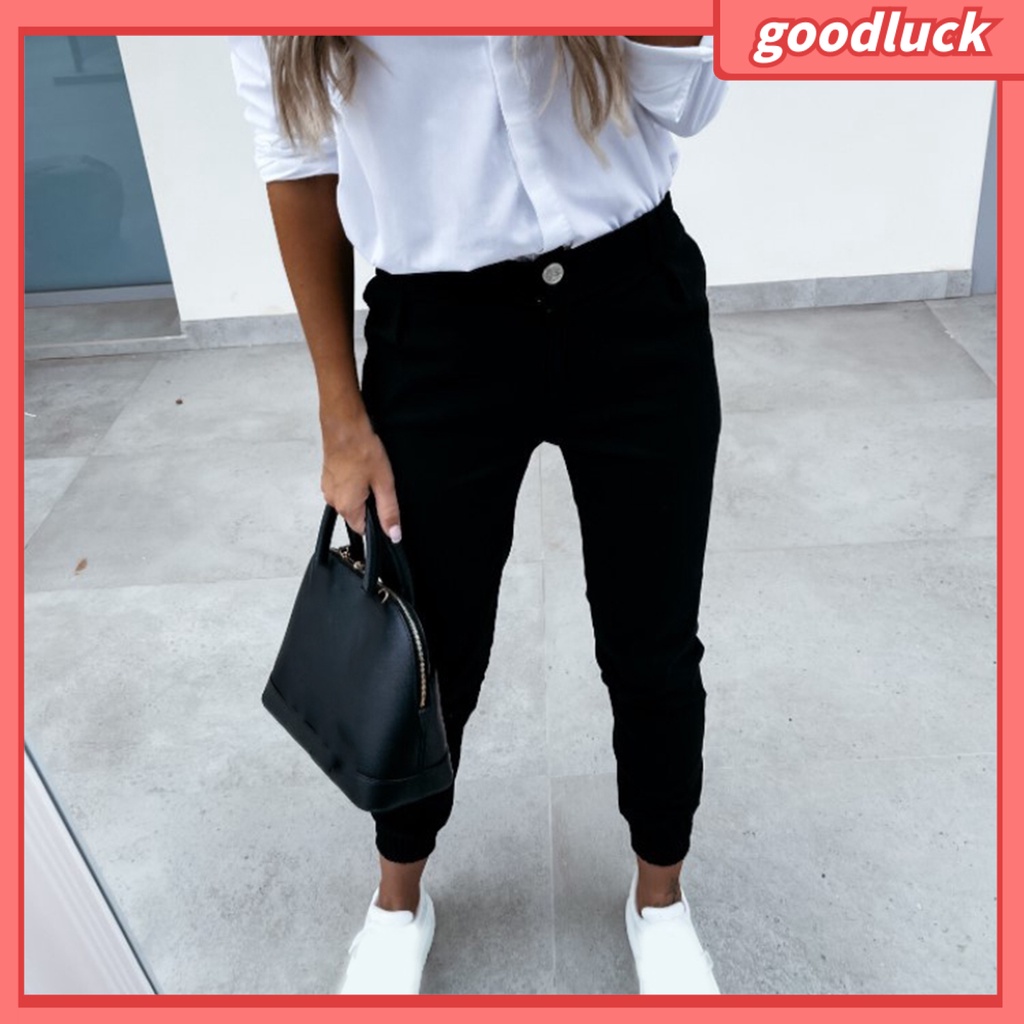 [ULK] Quần Ôm Có Túi Màu Trơn Dễ Phối Đồ Mặc Hàng Ngày Cho Nữ