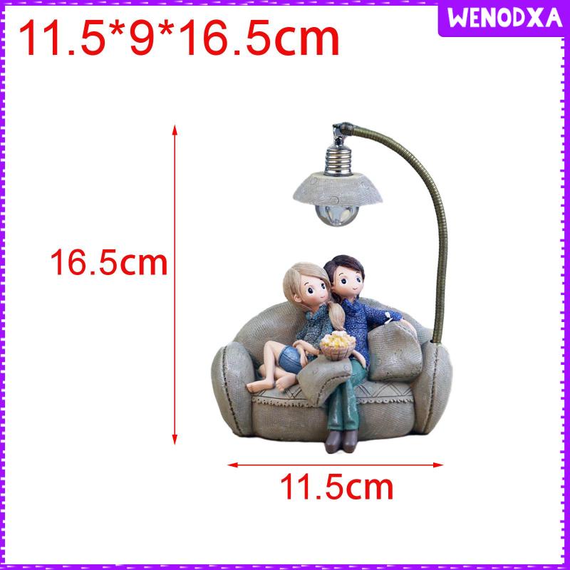 Đèn Ngủ Để Bàn Mini Bằng Nhựa Resin Hình Cặp Đôi Sáng Tạo Trang Trí Phòng Khách / Phòng Ngủ / Văn Phòng