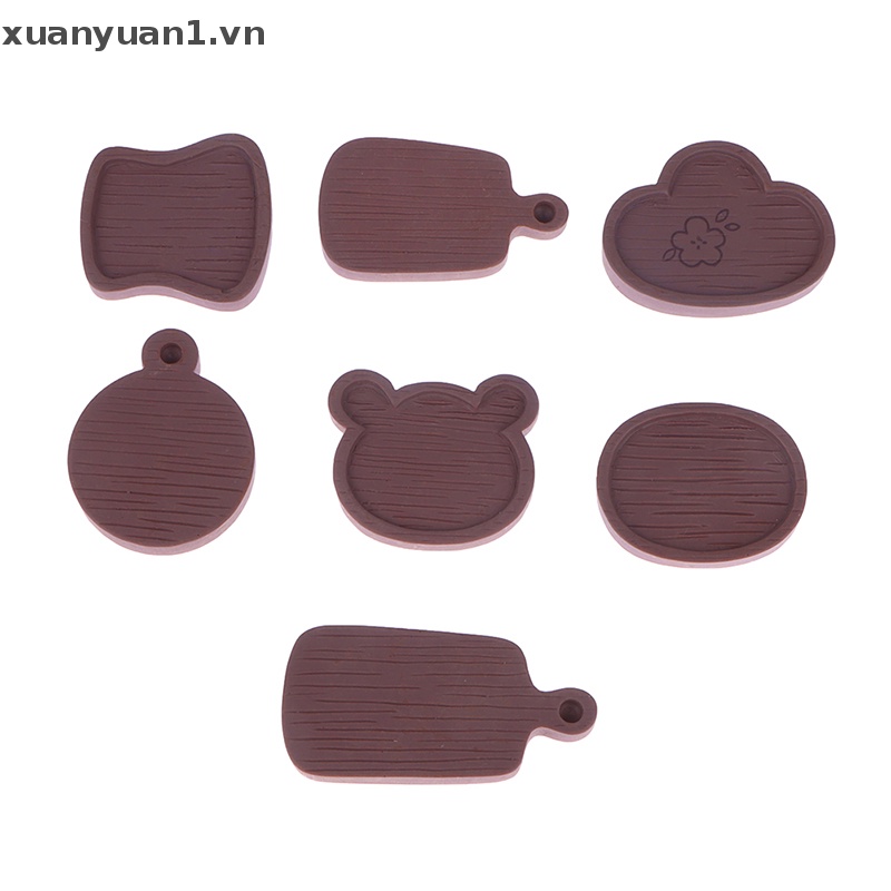 Set 5 Khay Nướng Bánh Mini Bằng Gỗ Trang Trí Nhà Búp Bê