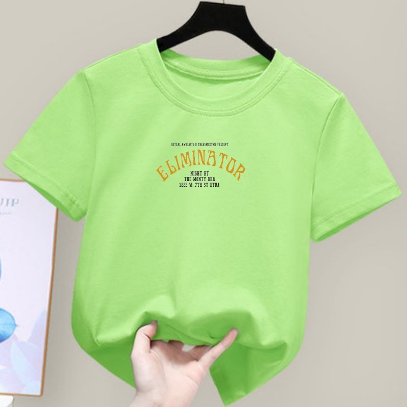 Áo Thun Unisex Cổ Tròn In Họa Tiết Hoạt Hình Cho Bé Trai 12 Tuổi