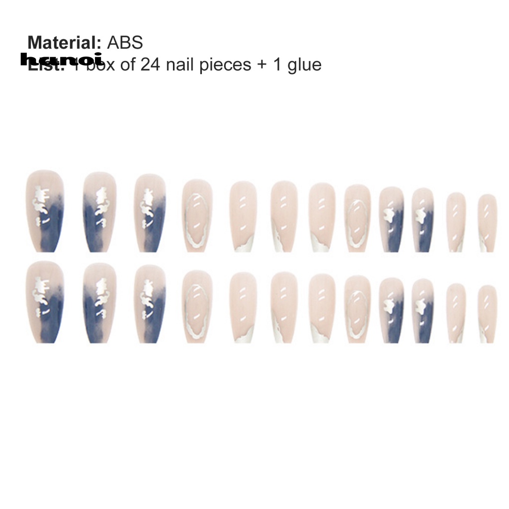 Miếng Dán Trang Trí Móng Tay Bằng ABS Màu Gradient Xanh Dương Dễ Sử Dụng Dành Cho Nữ