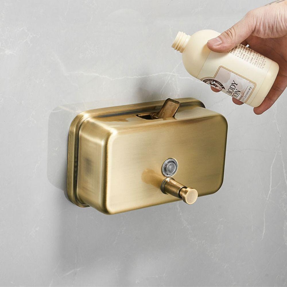 Bình Đựng Xà Phòng Gắn Tường Bằng Thép Không Gỉ Thiết Kế Mới Tiện Lợi Dễ