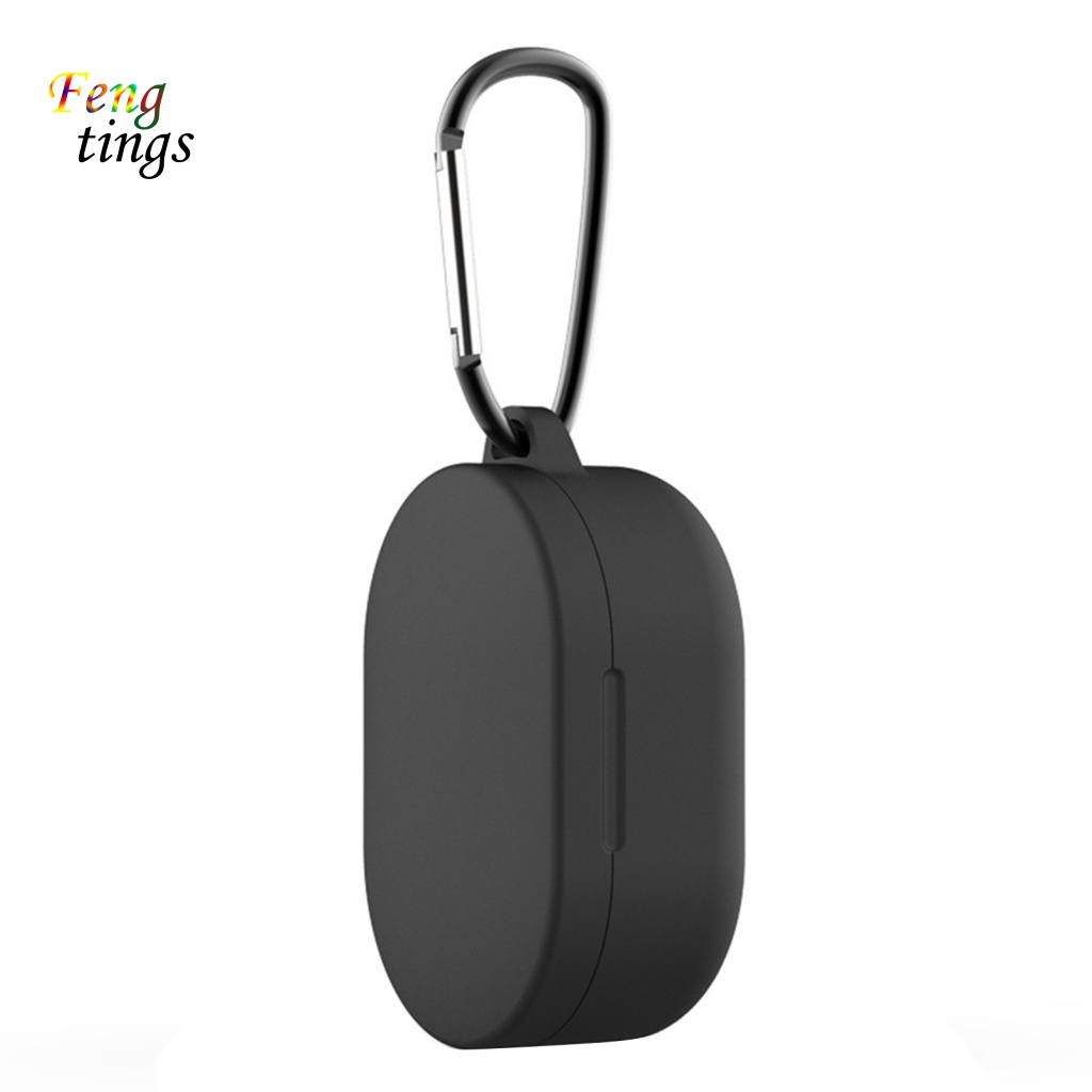 Vỏ Bảo Vệ Hộp Sạc Tai nghe không dây Redmi AirDots 3 Bằng Silicon Chống Rơi Kèm Móc Khóa