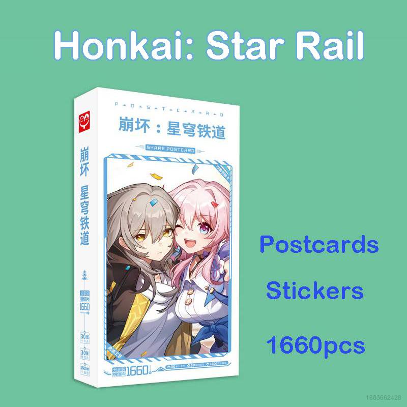 Set 1660 Tấm Bưu Thiếp Hình Ngôi Sao Honkai Trong Anime Thứ Ba 7 Dùng Làm Quà Tặng Sinh Nhật Cho Bé YS2