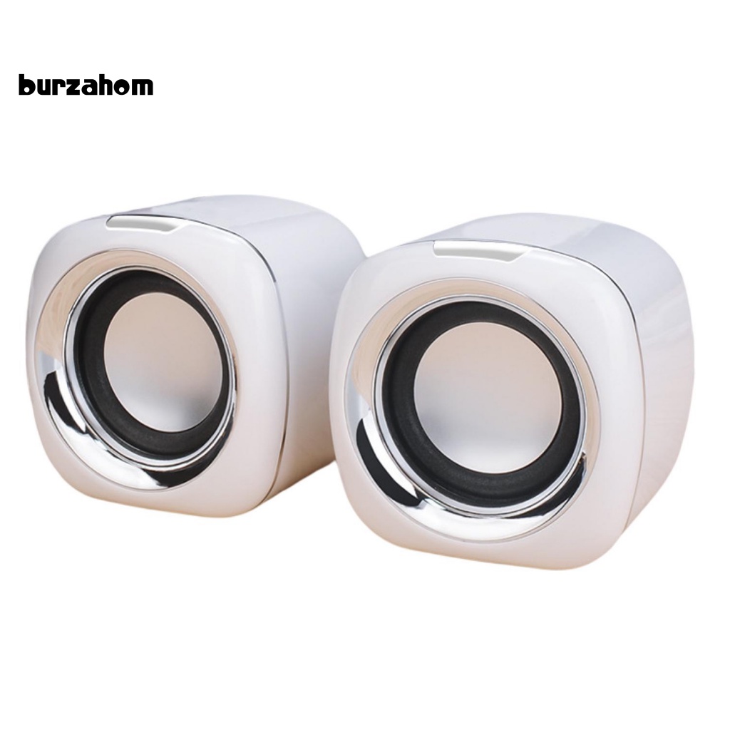 Set 2 Loa Âm Thanh Subwoofer Có Nút Điều Chỉnh Âm Lượng Cho Laptop Máy Tính Để Bàn