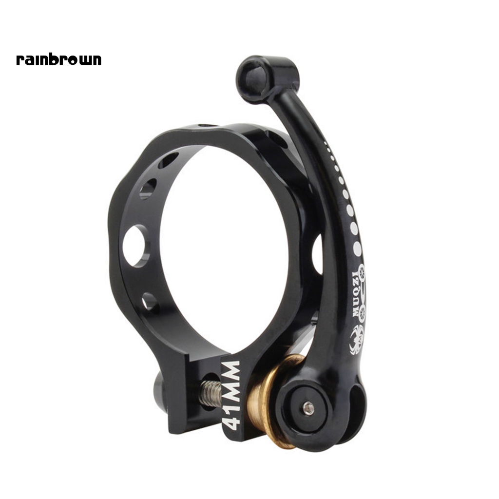 &lt; Rainbrown &gt; Kẹp Ống Yên Xe Đạp Màu Trơn Tháo Lắp Nhanh Dùng Khi Đi Du Lịch