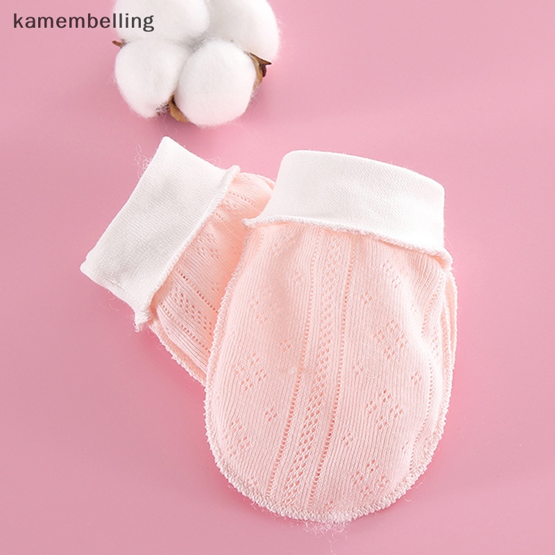 Set 2 Găng Tay Cotton Mềm Mại Bảo Vệ Chống Xước Cho Bé Sơ Sinh