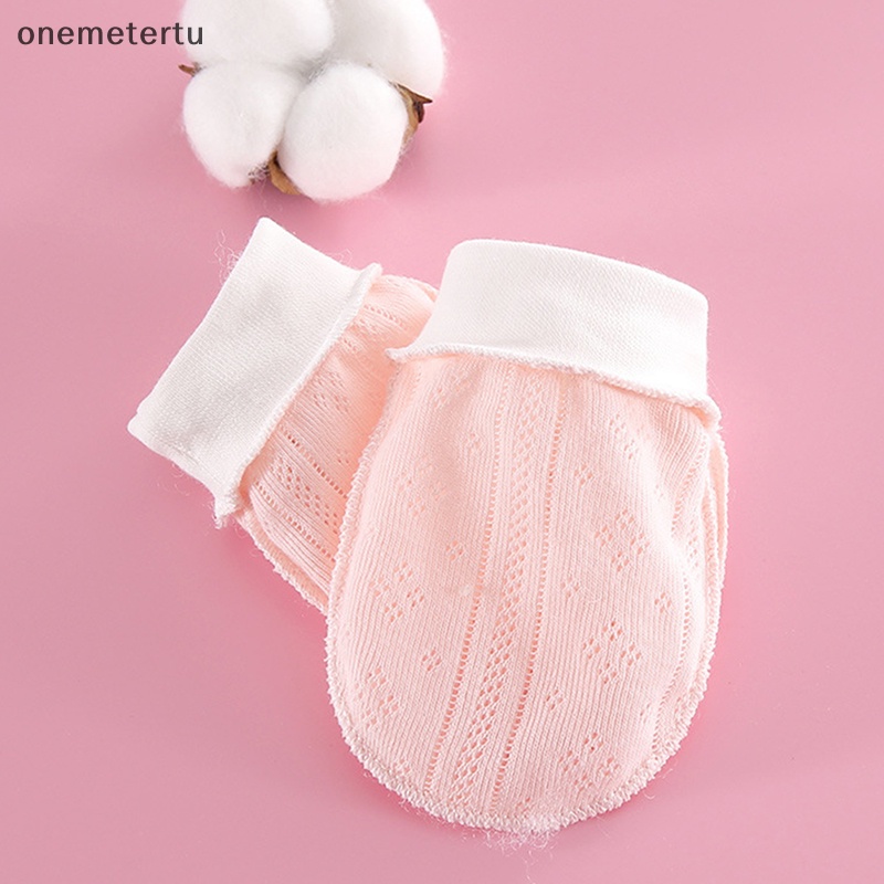 Set 2 Găng Tay Cotton Mềm Mại Chống Xước Bảo Vệ Mặt Cho Trẻ Sơ Sinh
