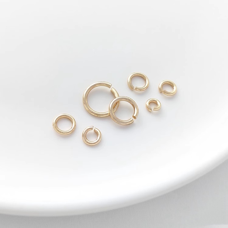 Bộ 20 Nhẫn Mở Bằng Vàng 14K Dày Dặn Màu Sắc Dùng Làm Trang Sức Thủ Công