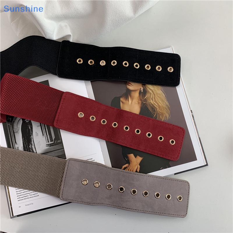 Thắt Lưng Bản Rộng Có Khóa Kim Loại Thời Trang Mùa Hè Cho Nữ