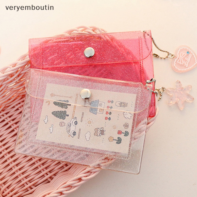 1 Ví Đựng Thẻ / Tiền Xu Bằng PVC Trong Suốt Kích Thước Nhỏ Dễ Thương Cho Nữ