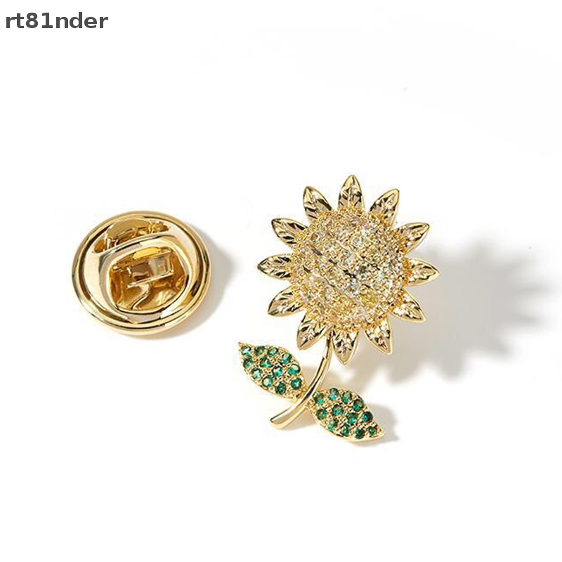 Rt Ghim Cài Áo Hình Hoa Hướng Dương Đính Đá Lấp Lánh Chống Ánh Sáng Thời Thượng