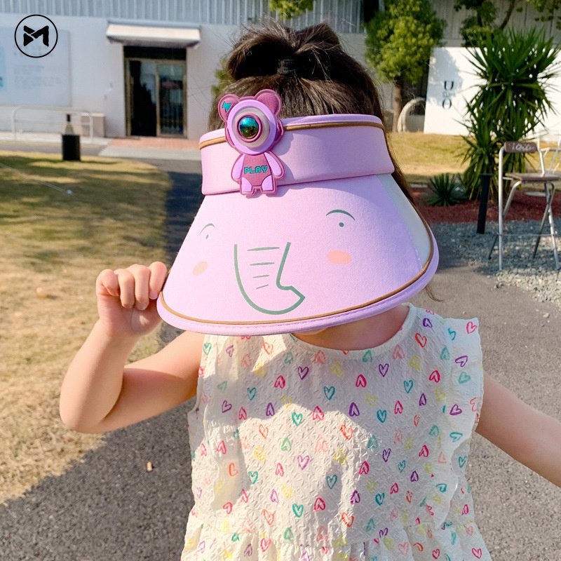 Mũ Chống Nắng Họa Tiết Hoạt Hình Phong Cách Hàn Quốc 2023 Cho Bé 5-10 Tuổi