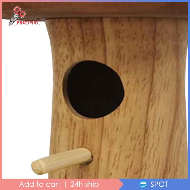 1 [Prettyia1] Tổ Chim Bằng Gỗ Treo Sân Vườn / Cửa Sổ /