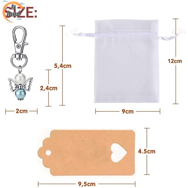 Set 30 Móc Khóa Kim Loại Hình Thiên Thần Vệ Binh Trang Trí Túi Xách / Quà Sinh Nhật / Đám Cưới