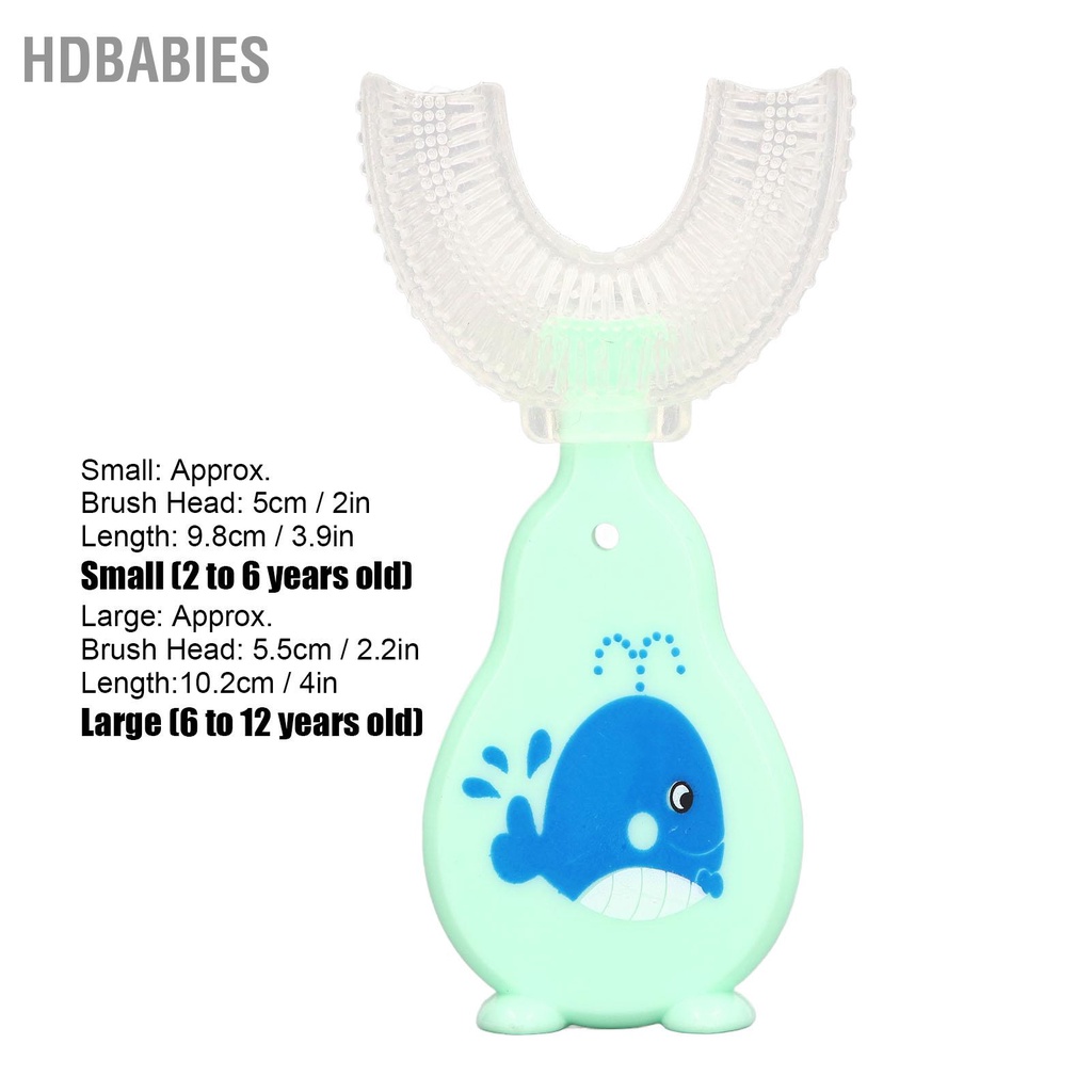 HDbabies 2 Chiếc Bàn Chải Đánh Răng Hình Chữ U Thực Phẩm Silicone Mềm Huấn Luyện Bằng Tay 360 Độ Vệ Sinh Miệng Cho Bé