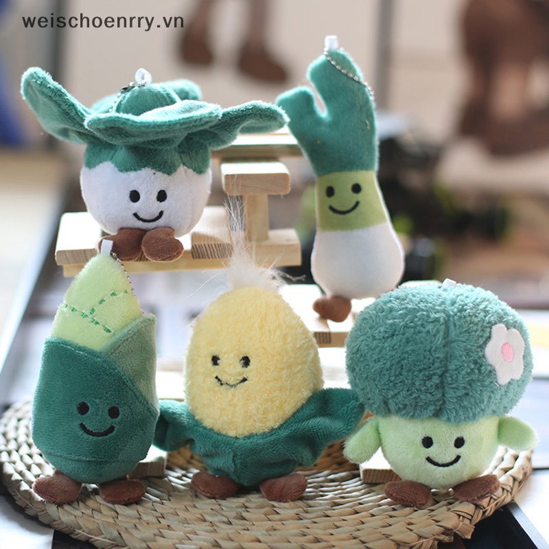 Đồ chơi nhồi bông Hình Trái Bắp Broccoli Mềm Mại Trang Trí Ba Lô / Móc Khóa Xe Hơi