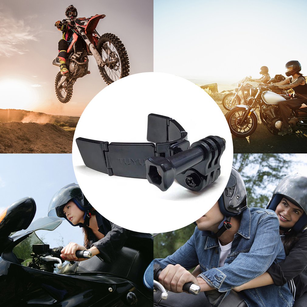Hinged Chin Rack Motorcycle Integrated Hinge Helmet Camera Accessories Double-Sided Connection Glue Sticker [Q/4]