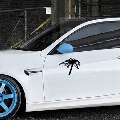 1 Cặp Đề Can Dán Xe Hơi Hình Nhện 3D Bằng Nhựa PP