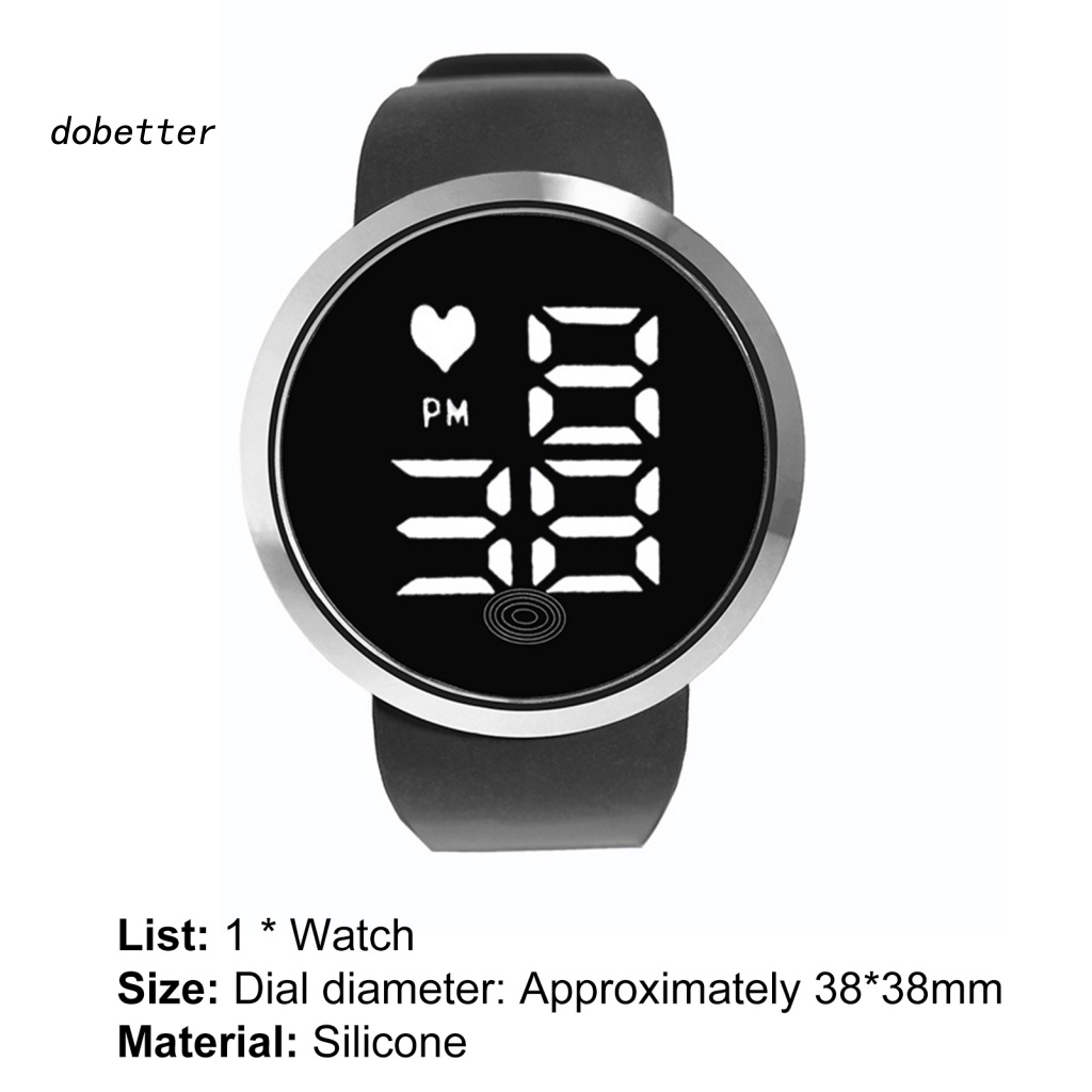 Đồng Hồ Điện Tử Chống Thấm Nước Đa Năng Có Đèn LED Tròn Thời Trang Cho Cặp Đôi