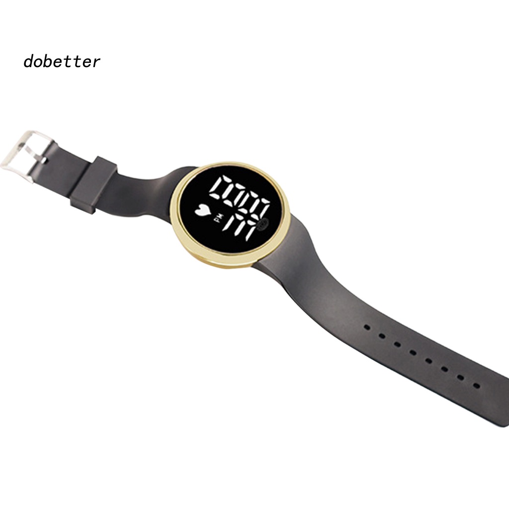 Đồng Hồ Điện Tử Chống Thấm Nước Đa Năng Có Đèn LED Tròn Thời Trang Cho Cặp Đôi