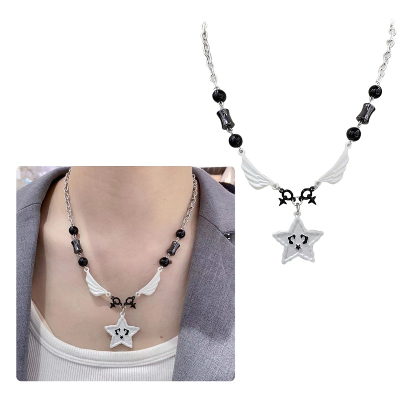 Vòng Cổ Choker Bằng Thép Titan Mặt Ngôi Sao Thời Trang Dành Cho Nữ Tuổi Teen