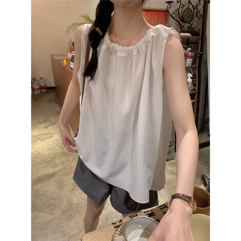 Áo Hai Dây Dáng Rộng Màu Trơn Thời Trang Dành Cho Nữ