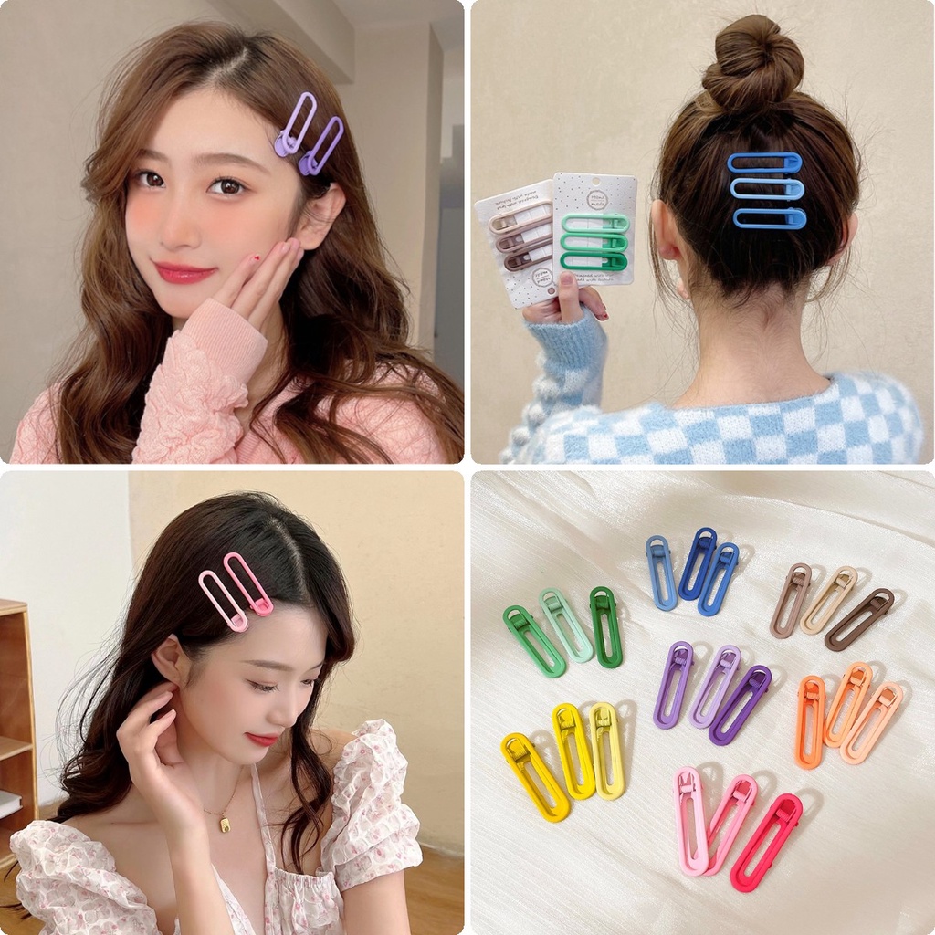 Kẹp Tóc Mỏ Vịt Màu Kẹo Ngọt Thiết Kế Mới Cho Nữ