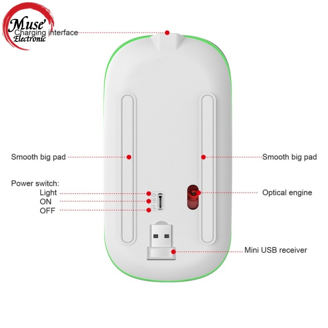 Chuột không dây 2.4GHz 2000DPI