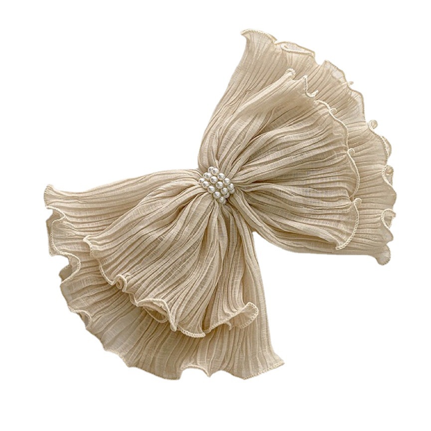 Kẹp Tóc Nơ Lớn Màu Xanh Lá Cây Thời Trang Xuân Hè Mới 2023