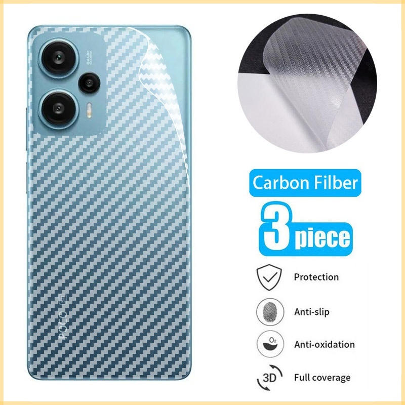 Miếng Dán Mặt Lưng Nhám Sợi Carbon Mềm Trong Suốt Chống Trầy Cho Xiaomi POCO F5 Pro 5G 2023 Mi POCOF5 Pro F5Pro POCOF5Pro