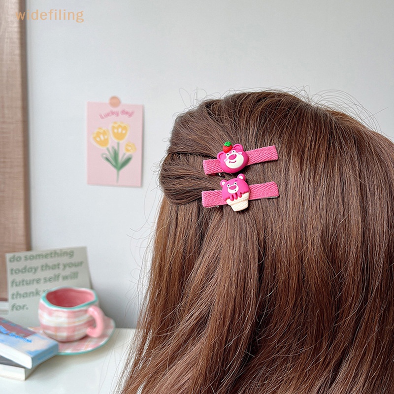 1 Kẹp Tóc Hình Chú Gấu / Trái Dâu / Cua Dễ Thương Phong Cách Vintage Cho Bé Gái