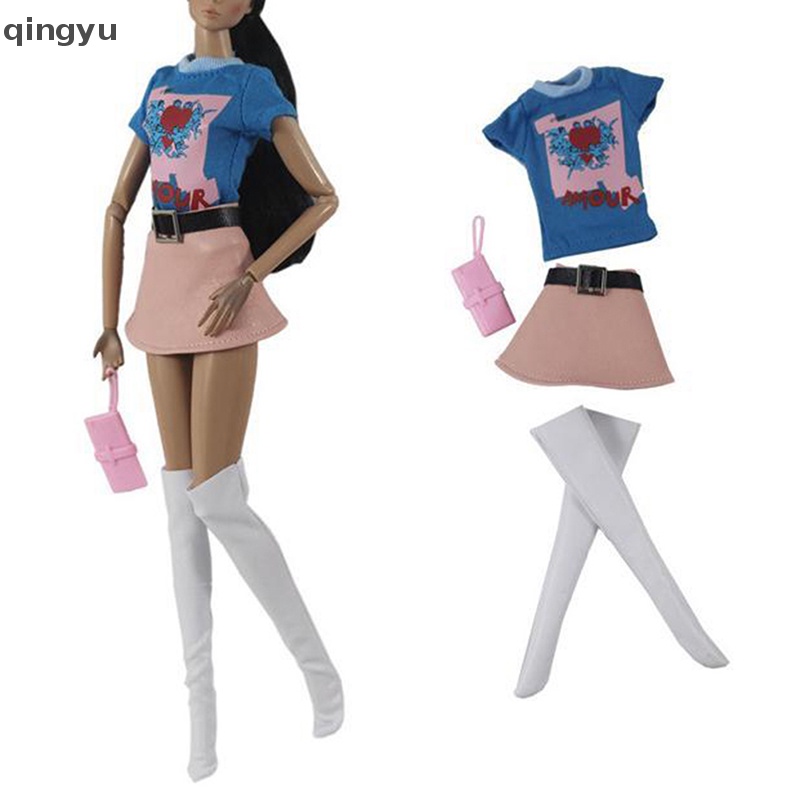 Bộ 4 Túi Xách Và Chân Váy Cho Búp Bê 30cm Tỉ Lệ 1 / 6