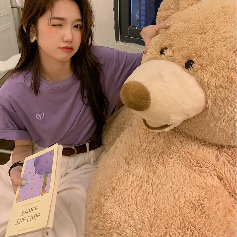 Áo Thun Tay Ngắn Cổ Tròn Dáng Rộng Phong Cách Thời Trang Harajuku Dành Cho Nữ