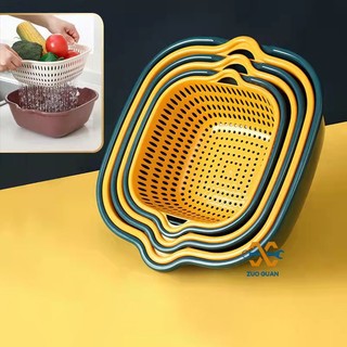 Rổ Rửa Trái Cây Hai Tầng Tiện Lợi Dành Cho Nhà Bếp