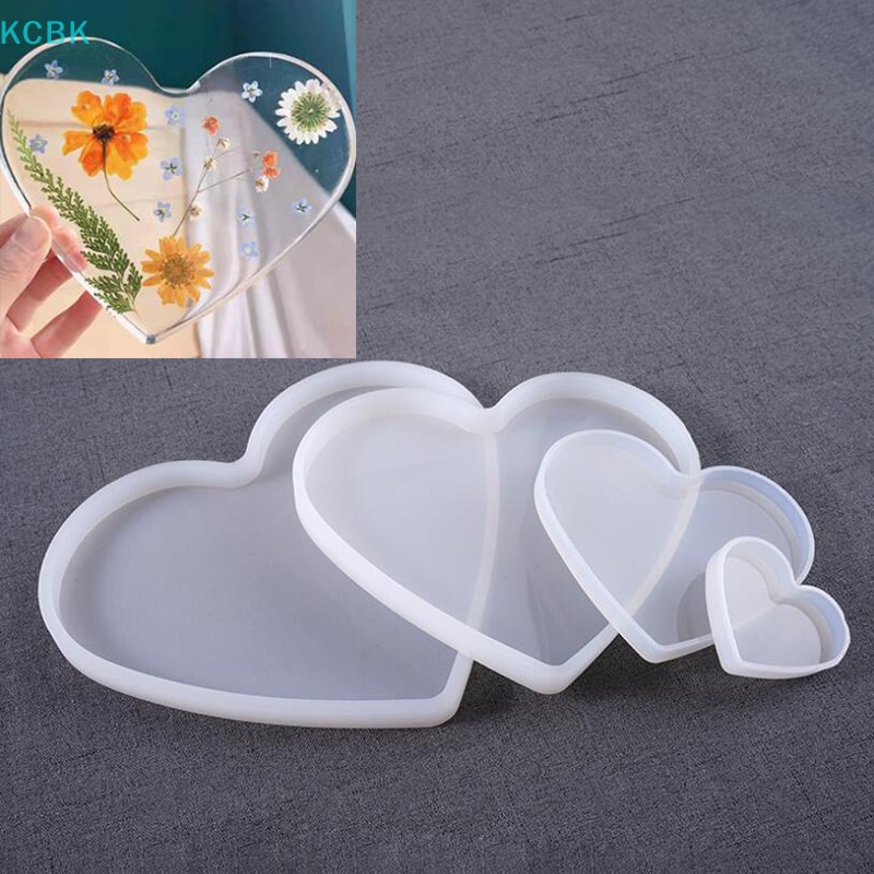 Khuôn Silicone Làm Đế Lót Ly Hình Trái Tim DIY