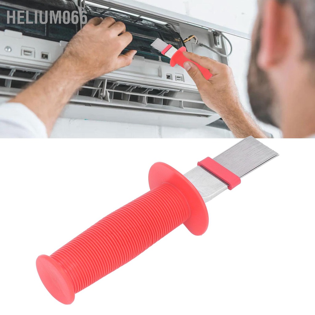 Helium066 Điều Hòa Không Khí Condenser Fin Cleaner Lược Thép Gỉ Tản Nhiệt Sửa Chữa Hướng Dẫn Sử Dụng Cụ Tủ Lạnh Cuộn Dây Bàn Chải Vệ Sinh