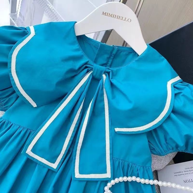 Đầm Công Chúa Mùa Hè Phong Cách Preppy Mẫu Mới 2023 Cho Bé Gái 5-6 - 7-8 - 9-10 - 12-13 - 14 Tuổi