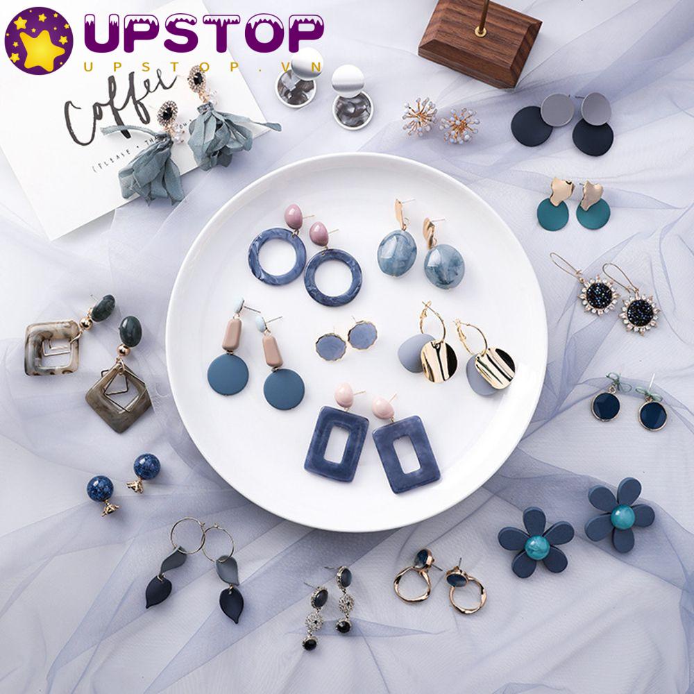 Bông Tai Dạng Dài Hình Tròn Bằng Acrylic Cho Nữ