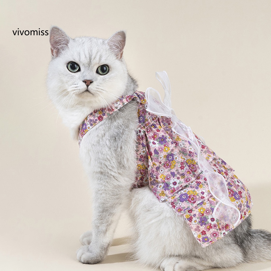 Viw Đầm Cún Cưng Đính Nơ Trang Trí Đáng Yêu Chống Gió Mùa Hè Thoáng Khí Có Viền Dệt Hai Ống Trang Phục Cho Bữa Tiệc