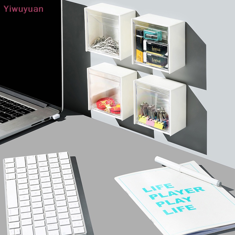 < Yiwuyuan > Hộp Đựng Đồ Cỡ Nhỏ Trong Suốt Dán Tường Không Cần Khoan Lỗ Mới