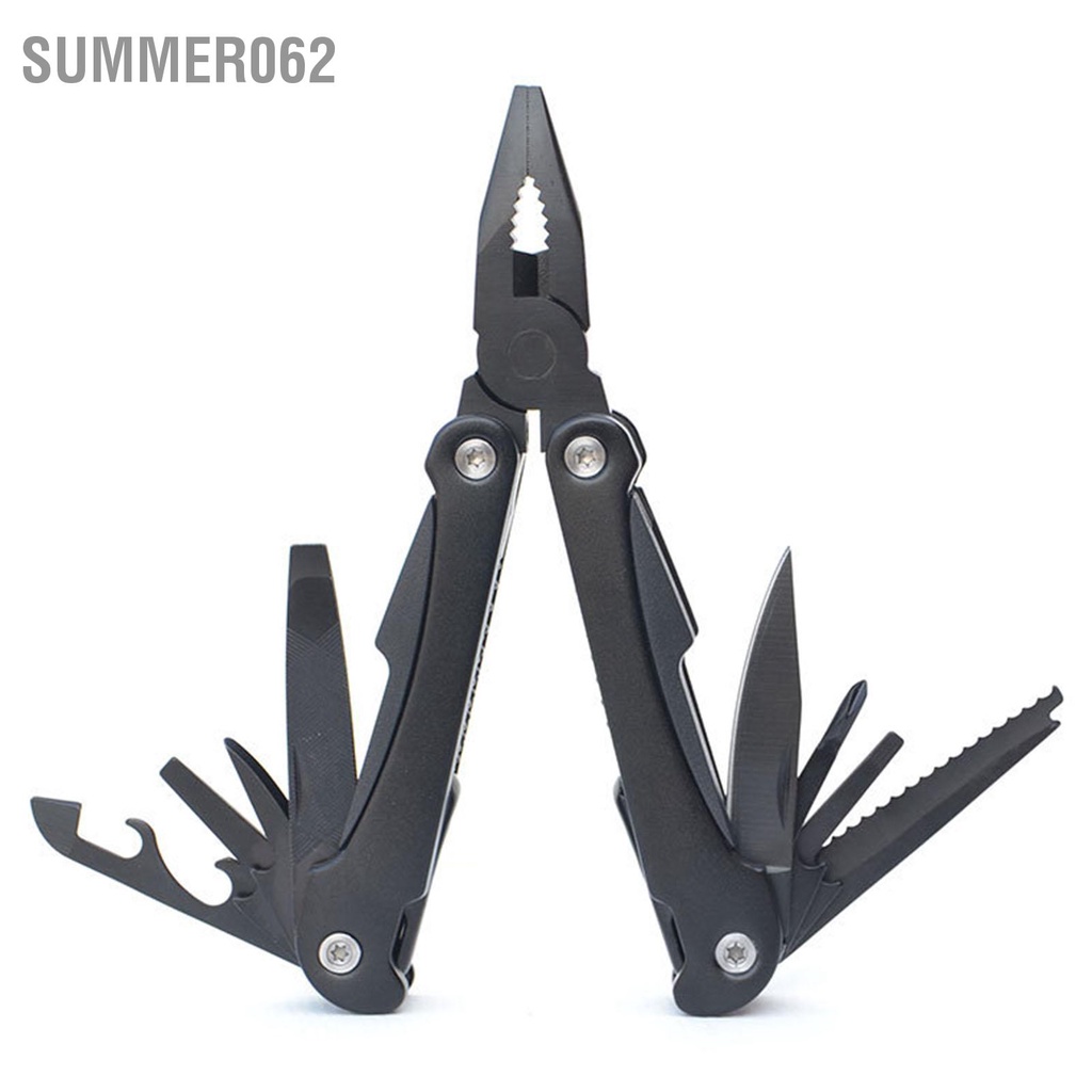 Summer062 Kìm bỏ túi đa năng có khóa an toàn Tay cầm thoải mái Đa thể gập lại di động để đi bộ đường dài sinh tồn ngoài trời