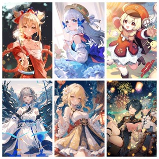 Ma Yuanshen Bộ Tranh Đính Đá 5D Tự Làm Họa Tiết Hoạt Hình anime Genshin Va Chạm Trang Trí Nhà Cửa