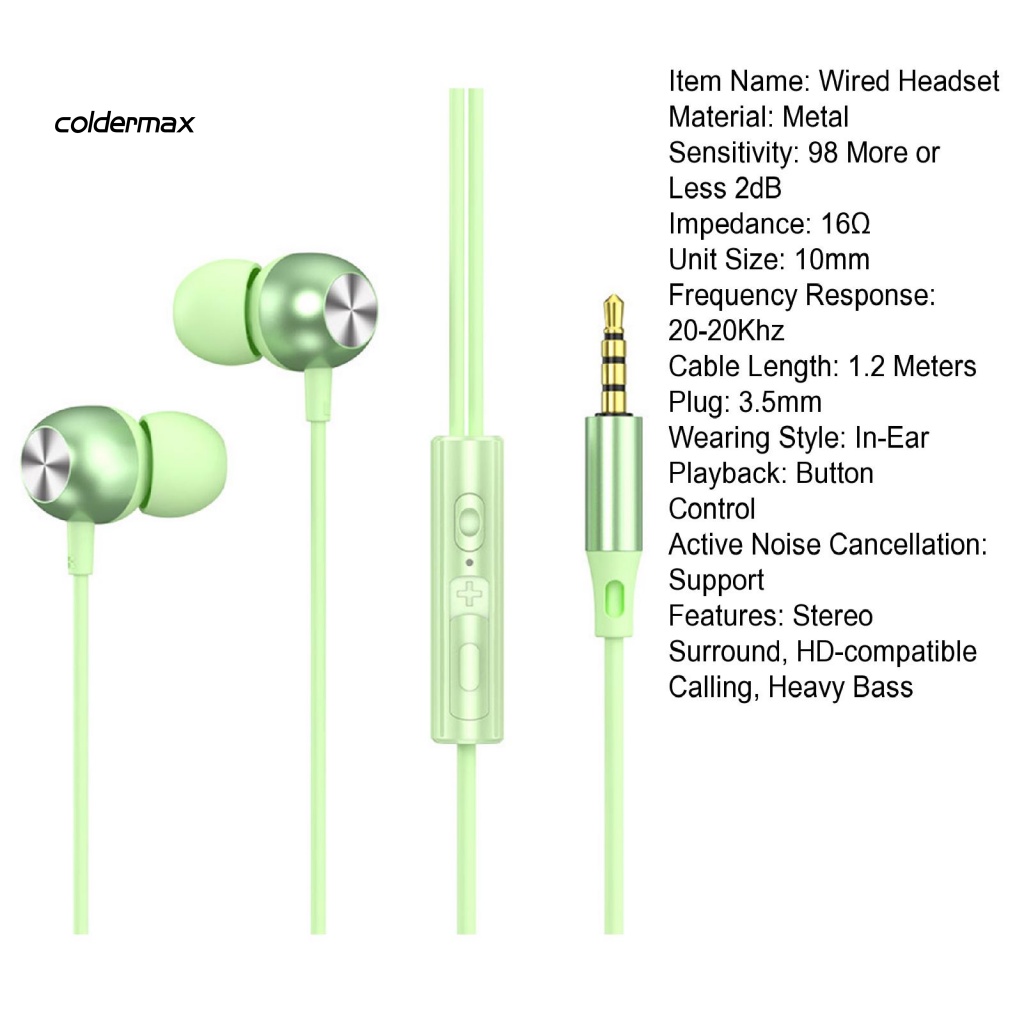 Tai Nghe Nhét Tai Jack 3.5mm Âm Thanh Stereo Sống Động Cho Điện Thoại