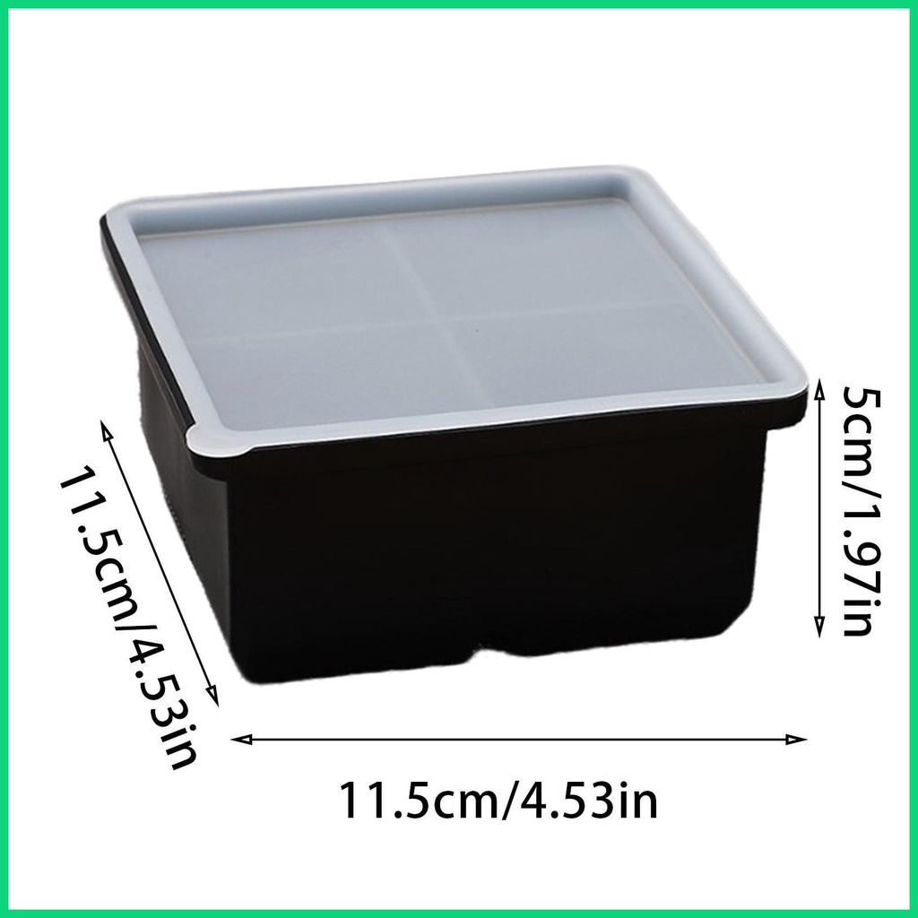 Khay Silicone Làm Đá Viên Có Nắp Đậy Thoải Mái